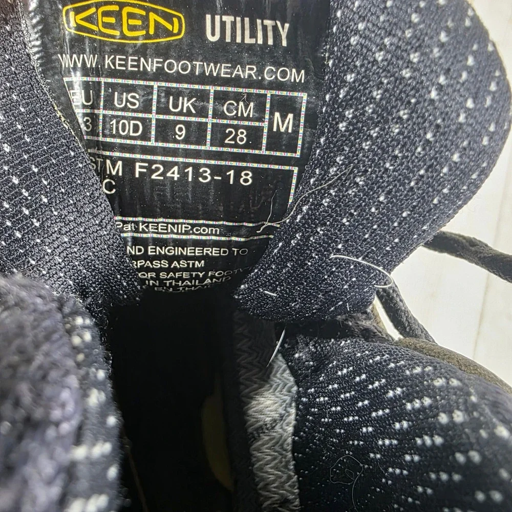 KEEN Utility Men Waterproof Steel Toe Work Boots‎ Grey Size 10D